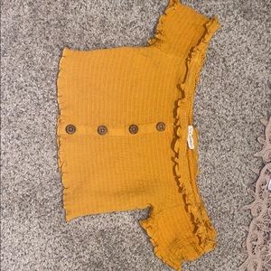 Size Small, off the sholder L.A.Hearts crop top